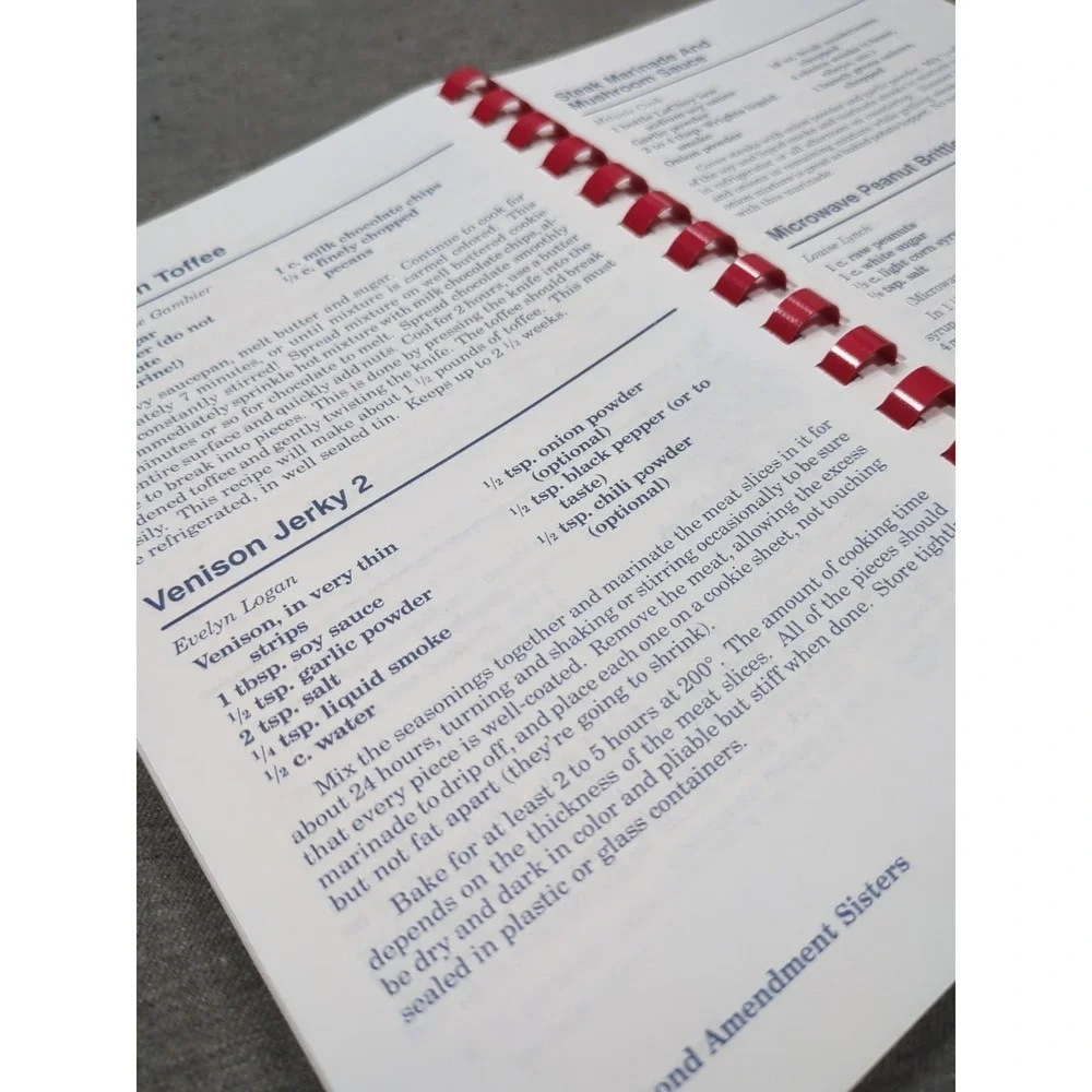 All American Recipes Cookbook From Second Amendment Sisters Comb Bound 154 pages